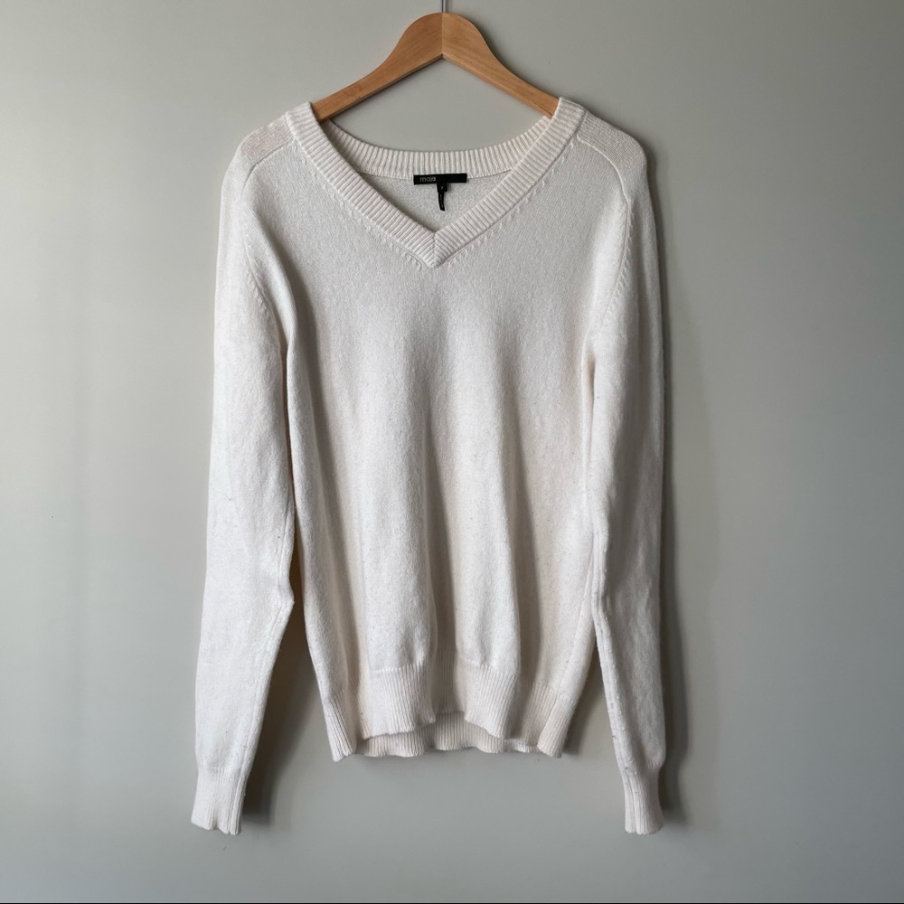 Maje Oversized Wool Cashmere Blend Sweater